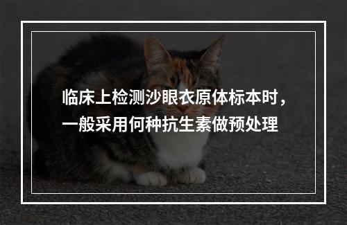 临床上检测沙眼衣原体标本时，一般采用何种抗生素做预处理