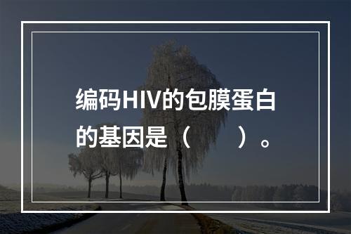 编码HIV的包膜蛋白的基因是（　　）。