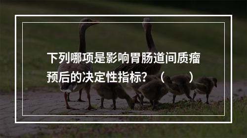 下列哪项是影响胃肠道间质瘤预后的决定性指标？（　　）