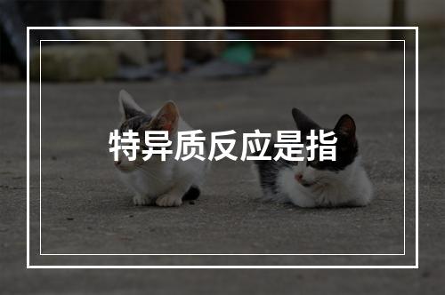 特异质反应是指