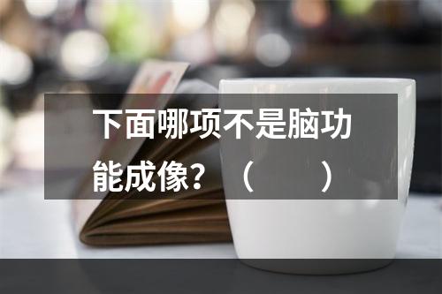 下面哪项不是脑功能成像？（　　）