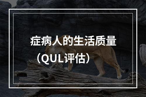 症病人的生活质量（QUL评估）