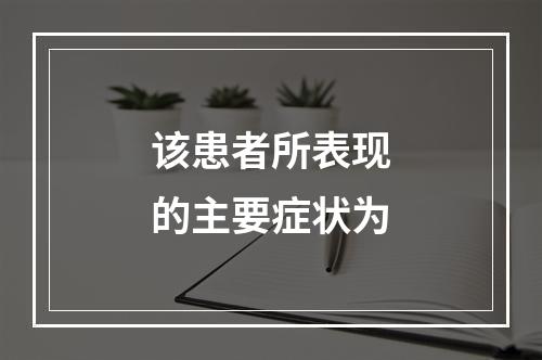 该患者所表现的主要症状为