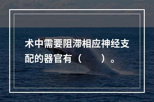 术中需要阻滞相应神经支配的器官有（　　）。