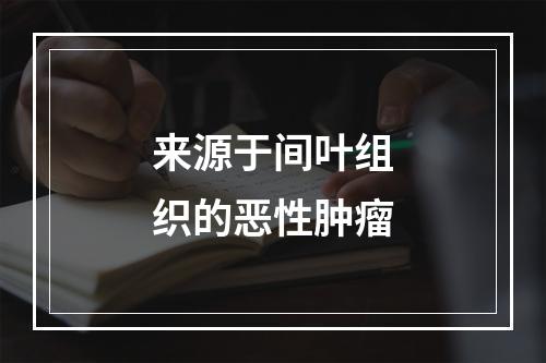 来源于间叶组织的恶性肿瘤