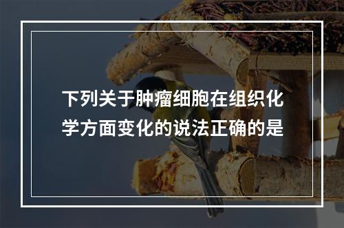 下列关于肿瘤细胞在组织化学方面变化的说法正确的是