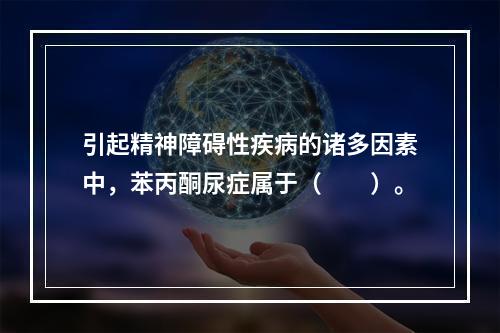 引起精神障碍性疾病的诸多因素中，苯丙酮尿症属于（　　）。