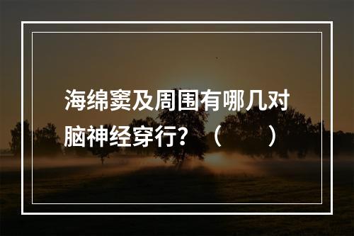 海绵窦及周围有哪几对脑神经穿行？（　　）