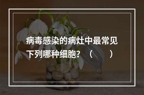 病毒感染的病灶中最常见下列哪种细胞？（　　）