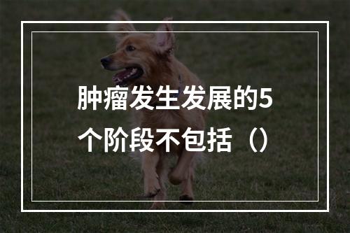 肿瘤发生发展的5个阶段不包括（）