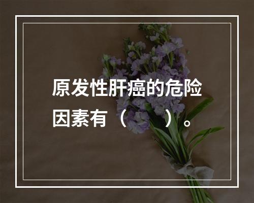 原发性肝癌的危险因素有（　　）。