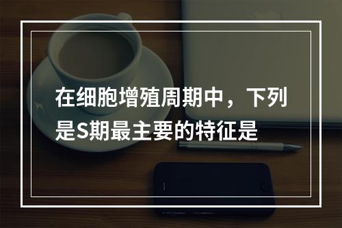 在细胞增殖周期中，下列是S期最主要的特征是