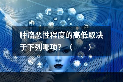 肿瘤恶性程度的高低取决于下列哪项？（　　）