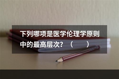 下列哪项是医学伦理学原则中的最高层次？（　　）