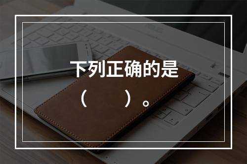 下列正确的是（　　）。