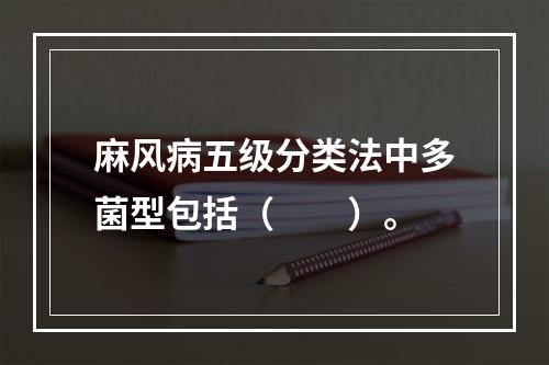 麻风病五级分类法中多菌型包括（　　）。