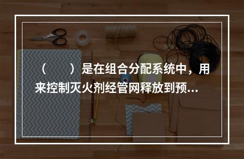 （  ）是在组合分配系统中，用来控制灭火剂经管网释放到预定防