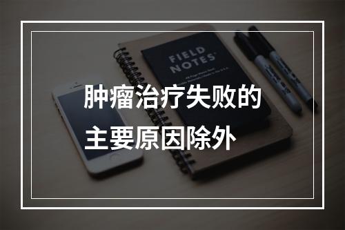 肿瘤治疗失败的主要原因除外