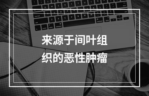 来源于间叶组织的恶性肿瘤