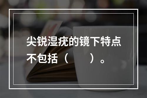 尖锐湿疣的镜下特点不包括（　　）。