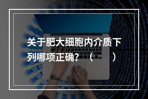 关于肥大细胞内介质下列哪项正确？（　　）