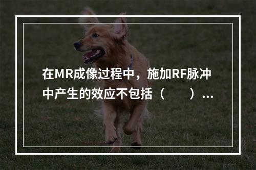 在MR成像过程中，施加RF脉冲中产生的效应不包括（　　）。