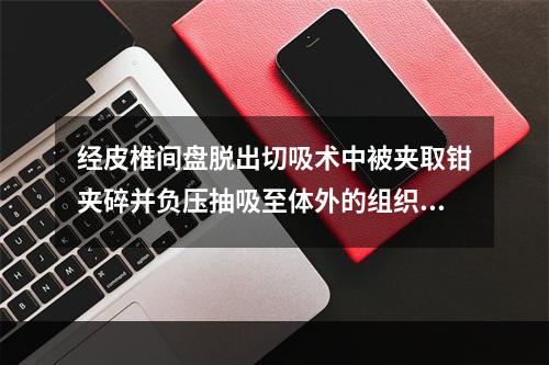 经皮椎间盘脱出切吸术中被夹取钳夹碎并负压抽吸至体外的组织应