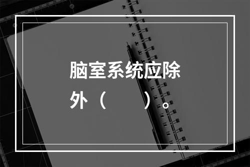 脑室系统应除外（　　）。