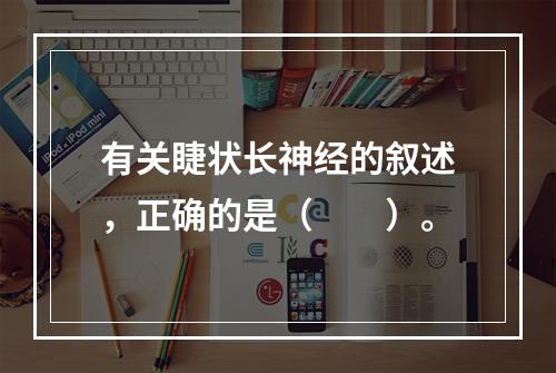 有关睫状长神经的叙述，正确的是（　　）。