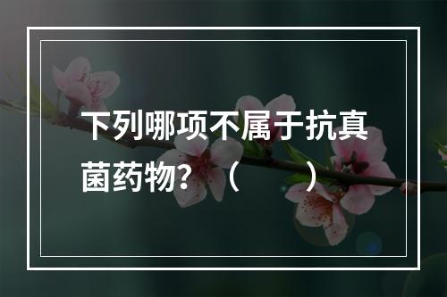 下列哪项不属于抗真菌药物？（　　）