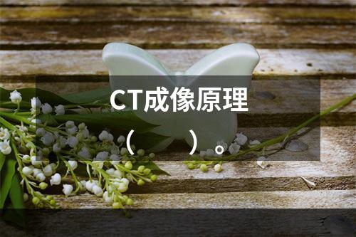 CT成像原理（　　）。