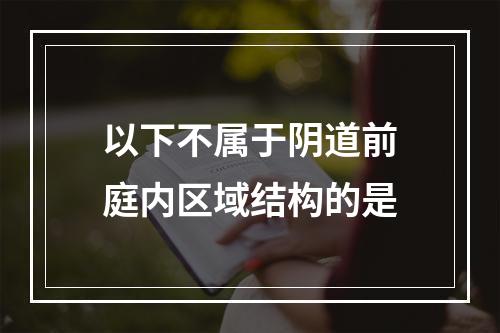 以下不属于阴道前庭内区域结构的是