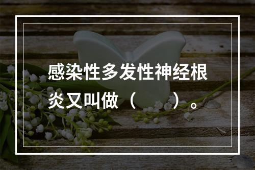 感染性多发性神经根炎又叫做（　　）。