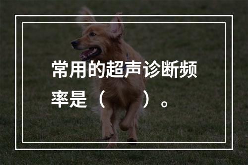 常用的超声诊断频率是（　　）。