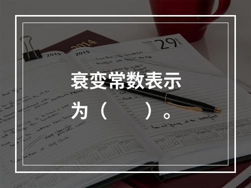 衰变常数表示为（　　）。