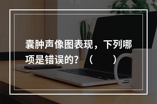 囊肿声像图表现，下列哪项是错误的？（　　）