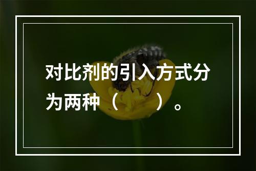 对比剂的引入方式分为两种（　　）。