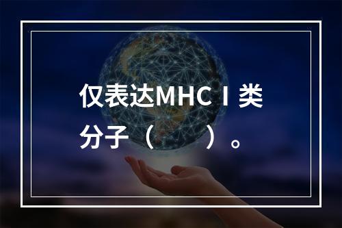 仅表达MHCⅠ类分子（　　）。