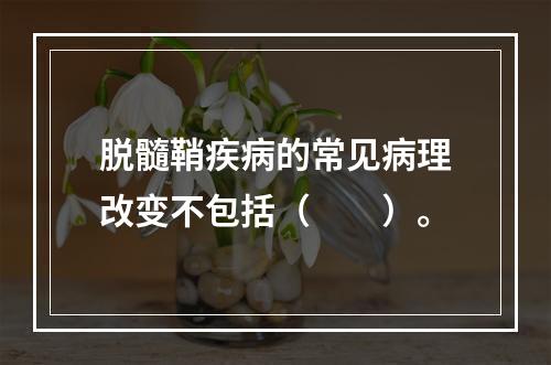 脱髓鞘疾病的常见病理改变不包括（　　）。