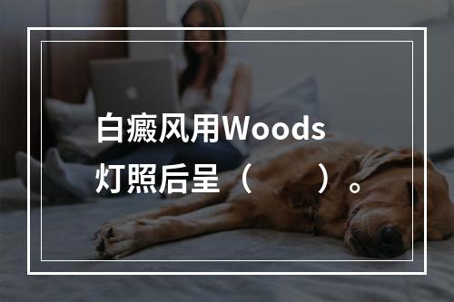 白癜风用Woods灯照后呈（　　）。