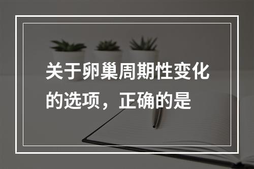 关于卵巢周期性变化的选项，正确的是