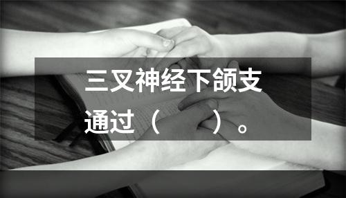 三叉神经下颌支通过（　　）。