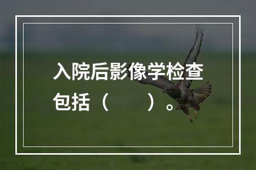 入院后影像学检查包括（　　）。