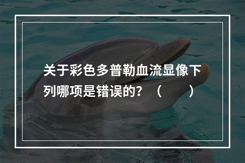 关于彩色多普勒血流显像下列哪项是错误的？（　　）