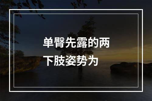 单臀先露的两下肢姿势为