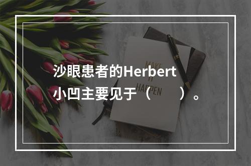 沙眼患者的Herbert小凹主要见于（　　）。