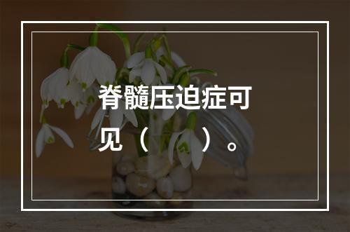 脊髓压迫症可见（　　）。