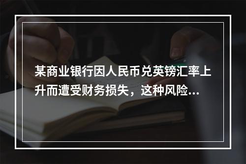 某商业银行因人民币兑英镑汇率上升而遭受财务损失，这种风险属于