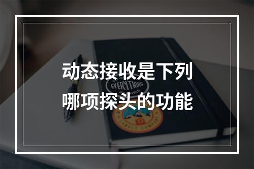 动态接收是下列哪项探头的功能