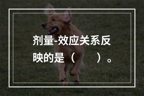 剂量-效应关系反映的是（　　）。